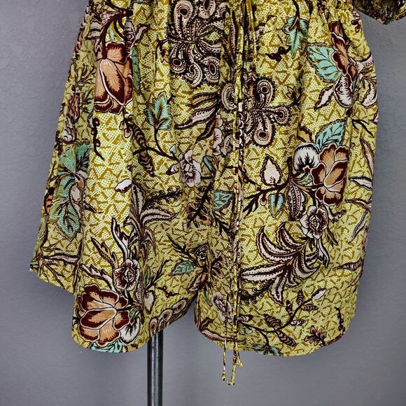 Ulla Johnson Arlo Floral Print Cotton Poplin Playsuit Romper Calla Lily Size 8 - Picture 14 of 14